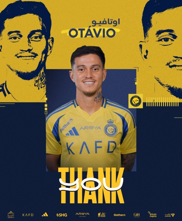 kaiyun-利雅得胜利官方宣布30岁葡萄牙中场奥塔维奥转会至库迪西亚
